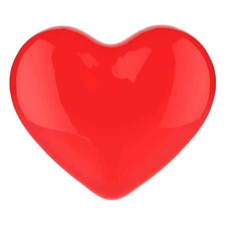 This is a 3d illustration of a  lovely heartの写真素材