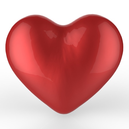 This is a 3d illustration of a  lovely heartの写真素材