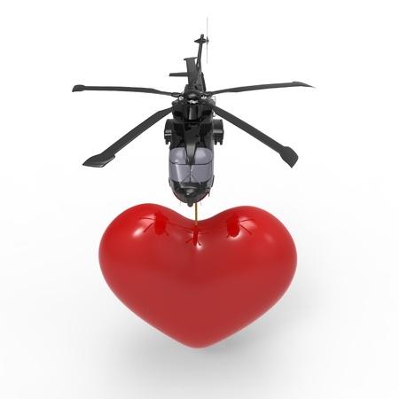 This is a 3d illustration about love の写真素材