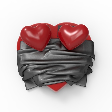This is a 3d illustration of love の写真素材