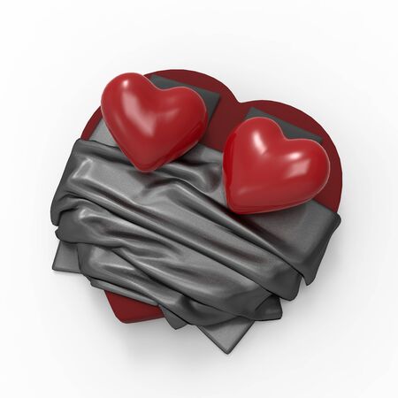 This is a 3d illustration of love の写真素材