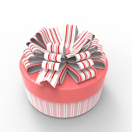 This is a 3d illustration of a special gift boxの写真素材
