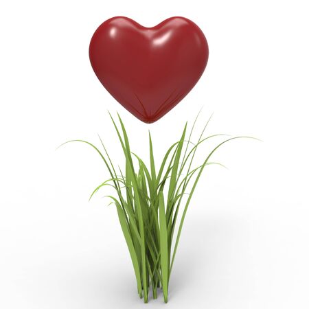 This is a 3d illustration of love の写真素材