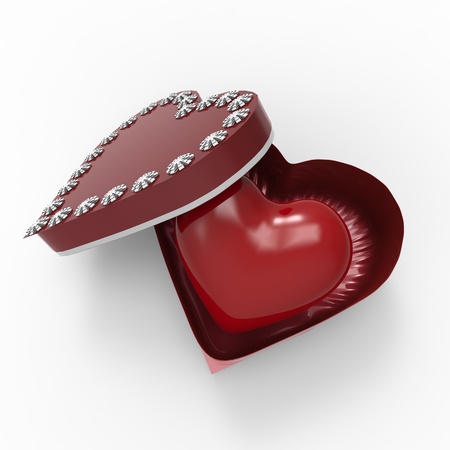 This is a 3d illustration of love の写真素材