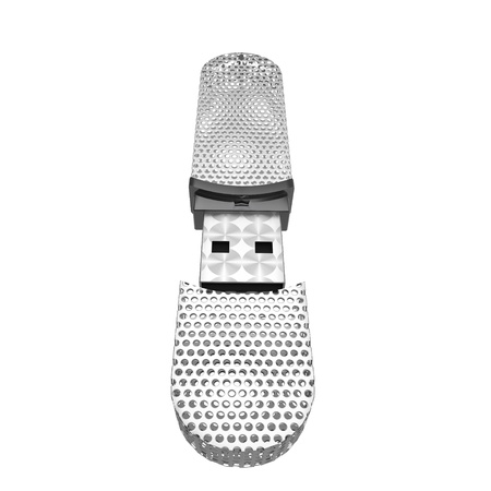 This is a 3d illustration off usb key device の写真素材
