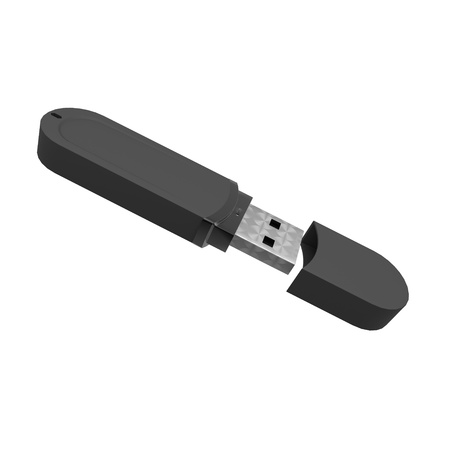 This is a 3d illustration off usb key device の写真素材