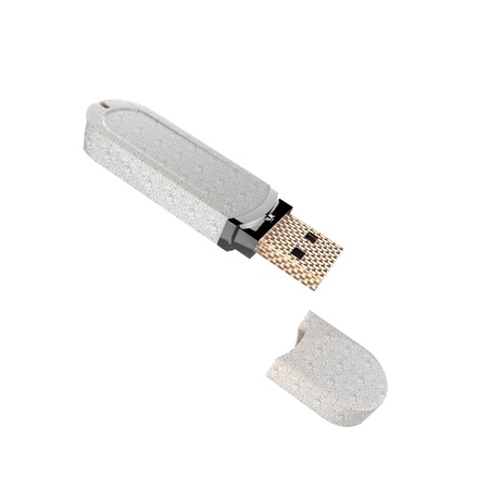 This is a 3d illustration off usb key device の写真素材