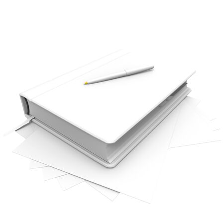 Illustration of Books,notebookの写真素材