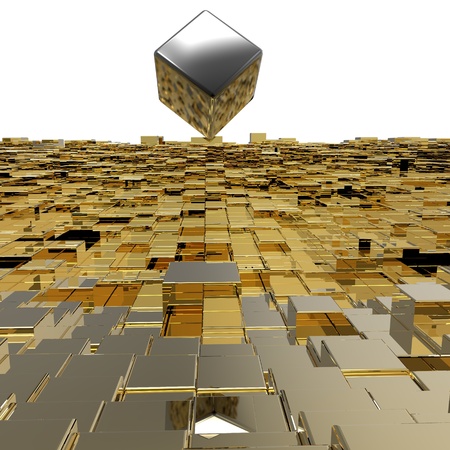 3D cubes backgroundの写真素材