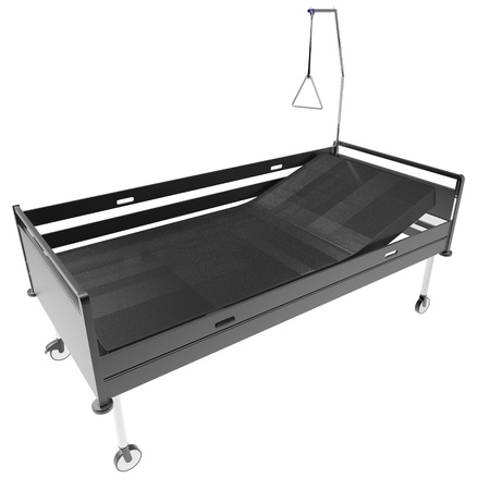 medical Bed on a white backgroundの写真素材