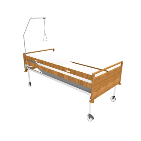 medical Bed on a white backgroundの写真素材
