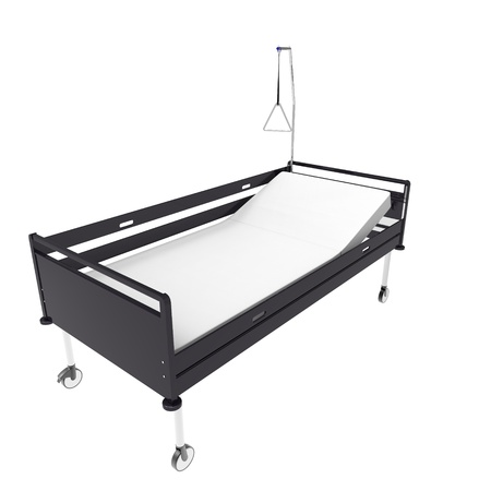 medical Bed on a white backgroundの写真素材