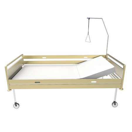 medical Bed on a white backgroundの写真素材