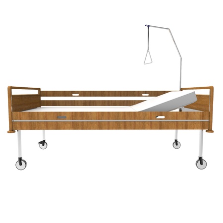 medical Bed on a white backgroundの写真素材
