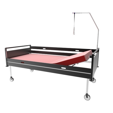 medical Bed on a white backgroundの写真素材