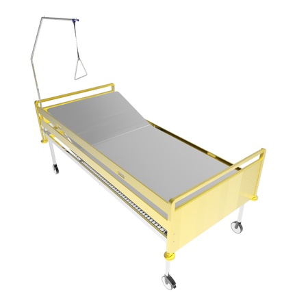 medical Bed on a white backgroundの写真素材