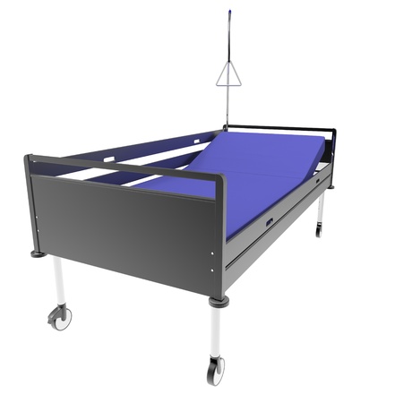 medical Bed on a white backgroundの写真素材
