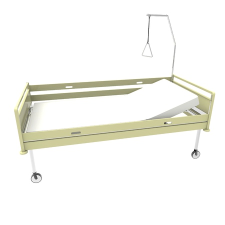 medical Bed on a white backgroundの写真素材