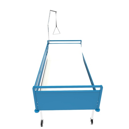 medical Bed on a white backgroundの写真素材