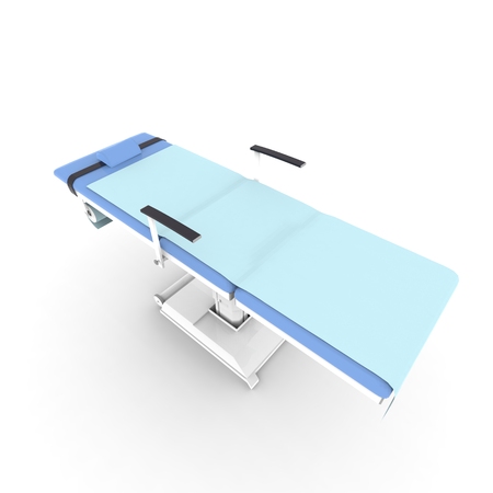 New and modern medical table on a white backgroundの写真素材