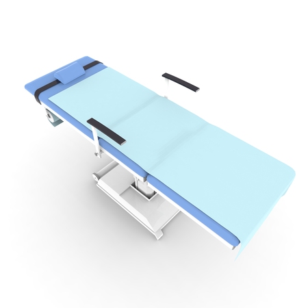 New and modern medical table on a white backgroundの写真素材