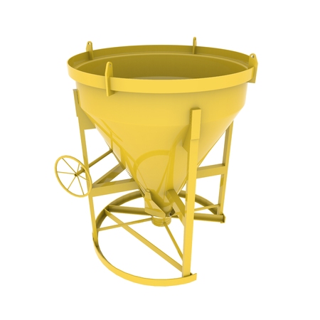 Concrete mixer in 3D isolated on white backgroundの写真素材