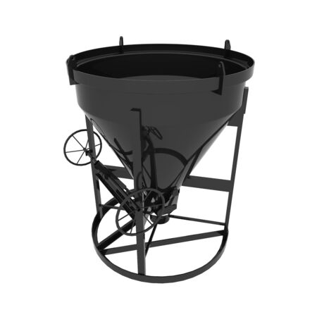 Concrete mixer in 3D isolated on white の写真素材