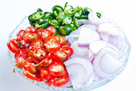 chili isolated on white の写真素材