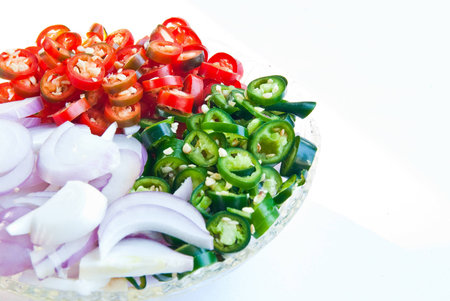 chili isolated on white の写真素材