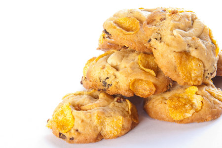 cookies isolated on white background の写真素材