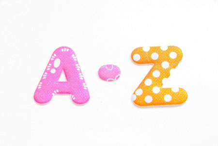 Alphabet on white backgroundの写真素材