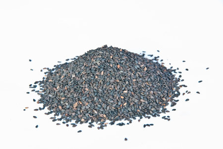Black sesame seedsの写真素材