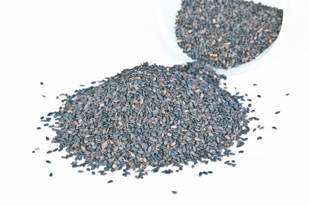 Black sesame seedsの写真素材