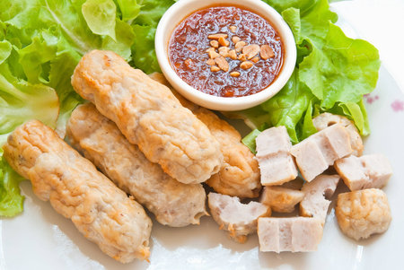 Sliced Stuffed Pork Roast の写真素材