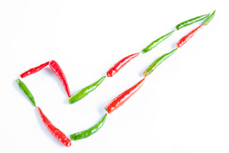 Chili Pepper,check markの写真素材