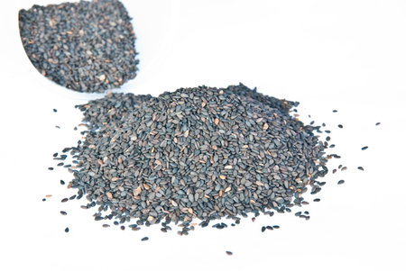 Black sesame seedsの写真素材