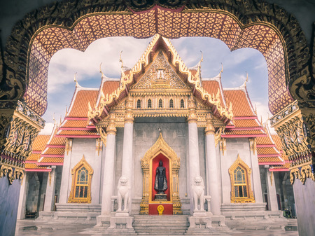 Buildings and architecture, the beautiful Buddhist temples in Bangkok.の写真素材
