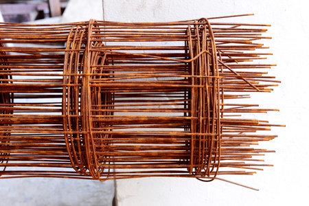 Rust steel bar is for the construction.の写真素材