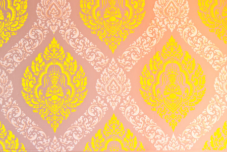 Texture art thai style on the wall,thailandの写真素材