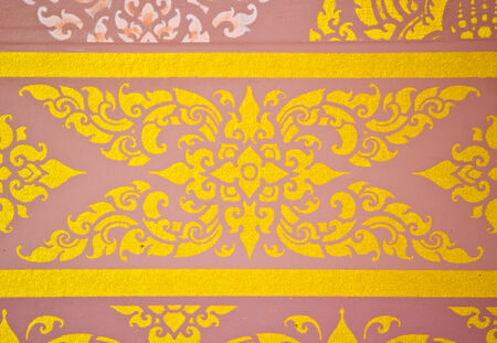 Texture art thai style on the wall,thailandの写真素材