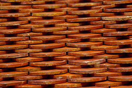 Modern tiles roof exterior photoの写真素材