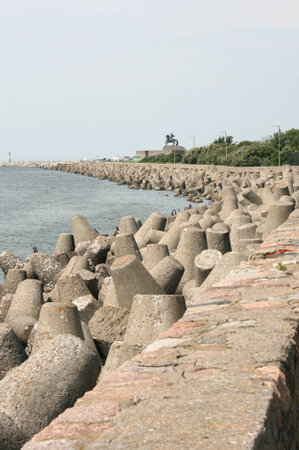 breakwaters, Baltic seaの写真素材