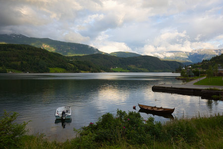 Evening mood at the Hardangerfjord.