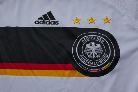 Uhingen, Baden-WÃ¼rttemberg, Germany - 13 August 2023: German football jersey at the UEFA Euro 2008 in Austria.のeditorial素材