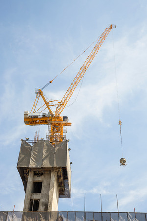 Construction site and crane.の写真素材
