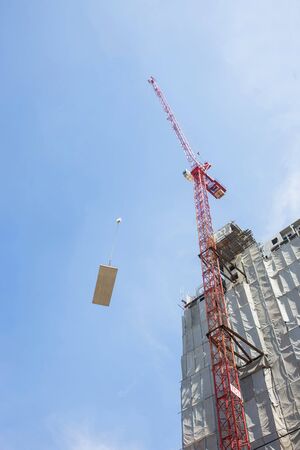 Construction site and crane.の写真素材