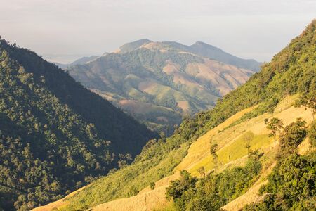 Layer of mountain and misty.の写真素材