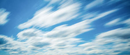 Beautiful blue sky clouds for background. Panorama of sky.の写真素材