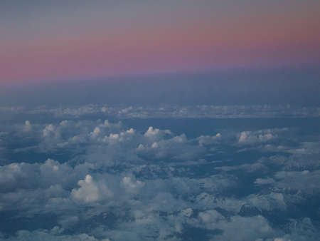 Beautiful blue sky clouds for background. Panorama of sky.の写真素材