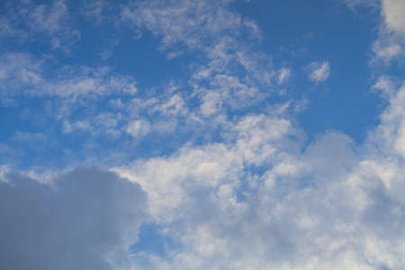 Beautiful blue sky clouds for background. Panorama of sky.の写真素材
